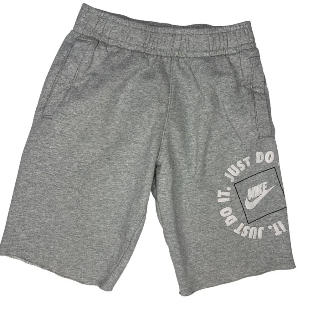 Nike Sweat Shorts Cutoff Boys Size Small Gray